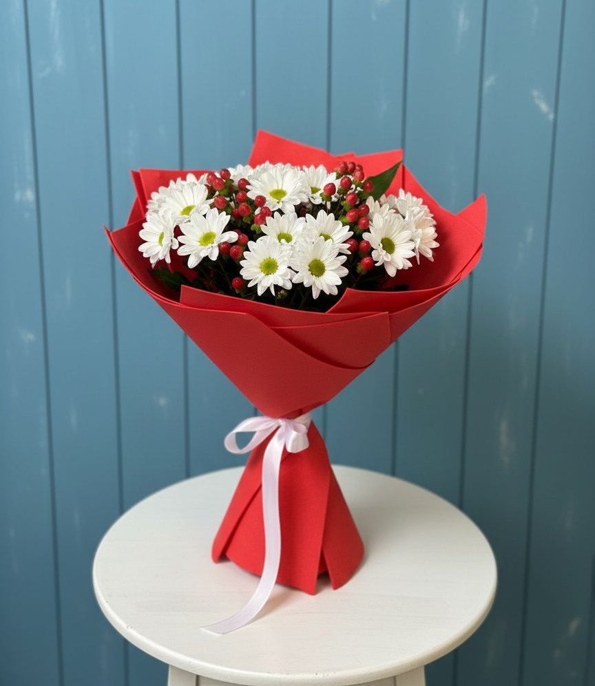 Букет цветов из: Хризантемы в Красном Октябре Ставропольского края