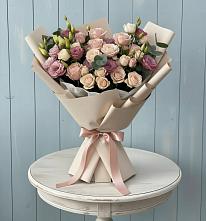 Букет цветов из:  Розы и Лизиантусы #REPLACE_PRED# Красном Октябре Ставропольского края