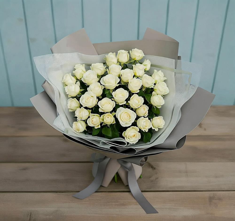 Букет Белоснежная нежность в Красном Октябре Ставропольского края