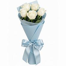 Букет 5 Белых роз Проуд в Красном Октябре Ставропольского края
