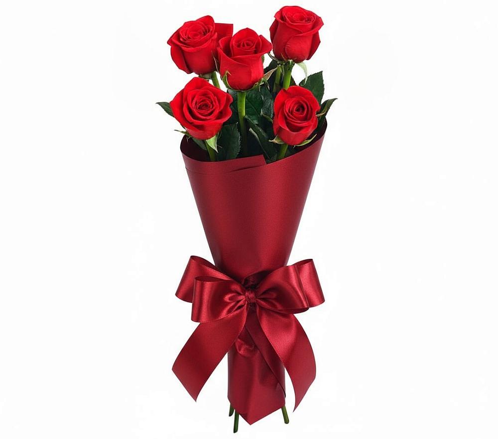 Букет 5 Красных роз Эдлесс Лав в Красном Октябре Ставропольского края