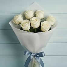 Букет 7 Белых роз Эдлесс Лав #REPLACE_PRED# Красном Октябре Ставропольского края