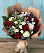 Букет цветов из:  Розы и Альстромерии #REPLACE_PRED# Красном Октябре Ставропольского края