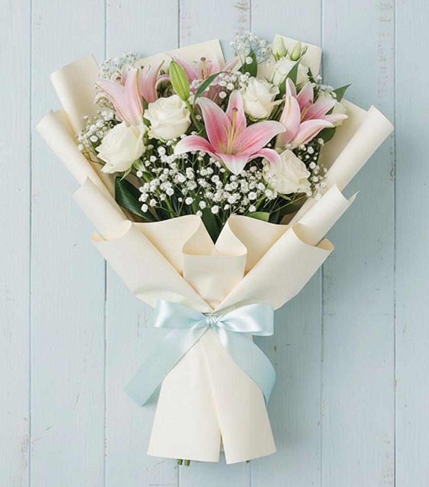 Букет цветов из: Лилии в Красном Октябре Ставропольского края