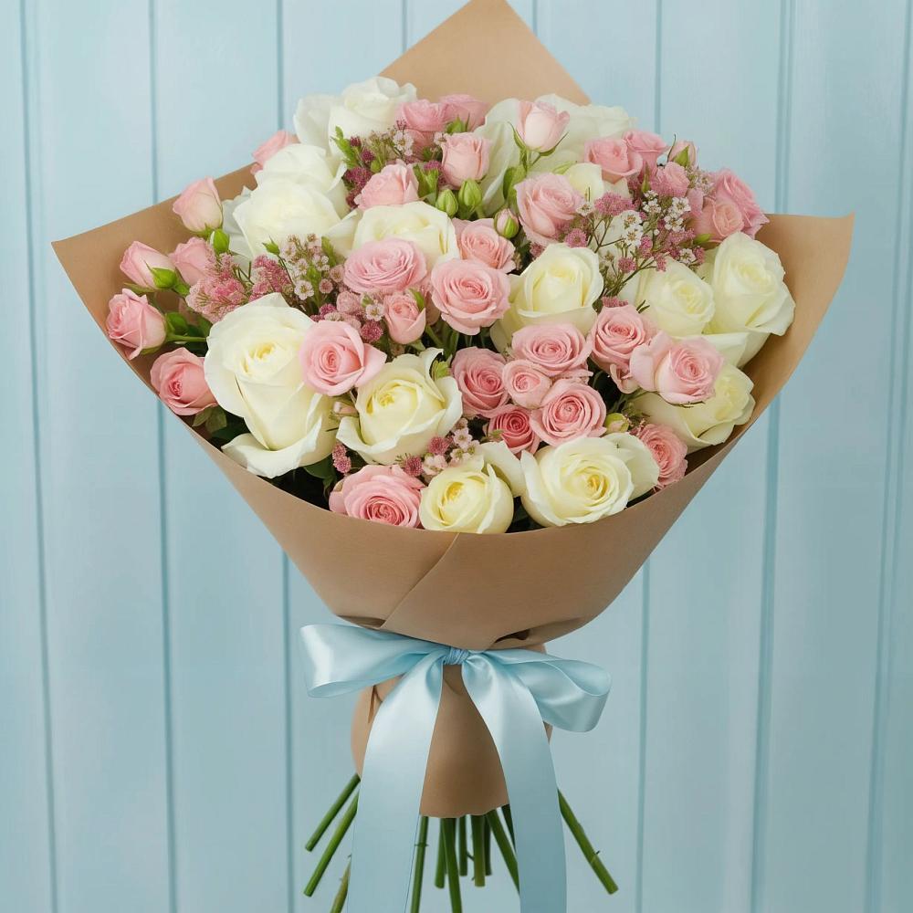 Букет цветов из: Розы в Красном Октябре Ставропольского края