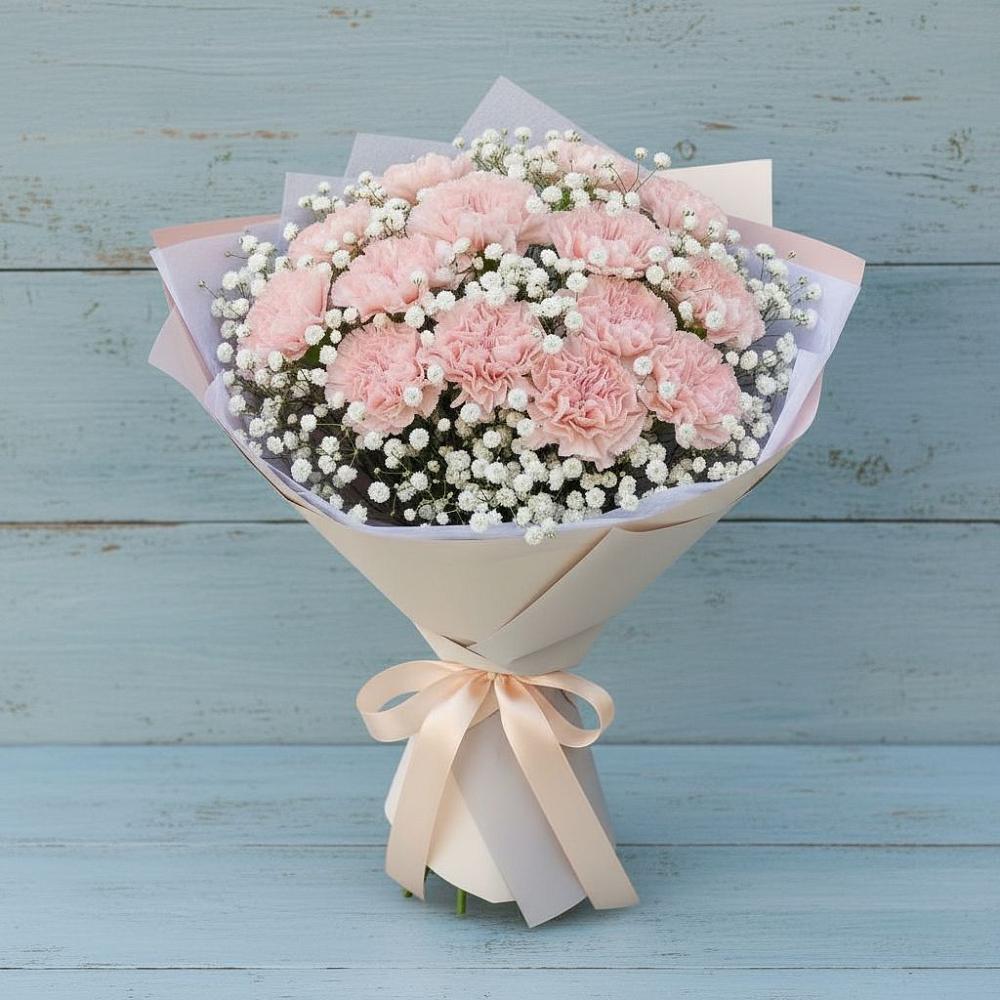 Букет цветов из: Гвоздики в Красном Октябре Ставропольского края