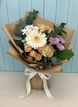 Букет цветов из:  Герберы и Хризантемы в Красном Октябре Ставропольского края