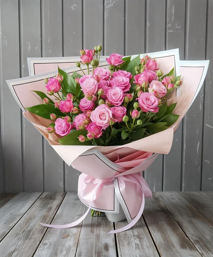 Букет Розовый кустик в Красном Октябре Ставропольского края