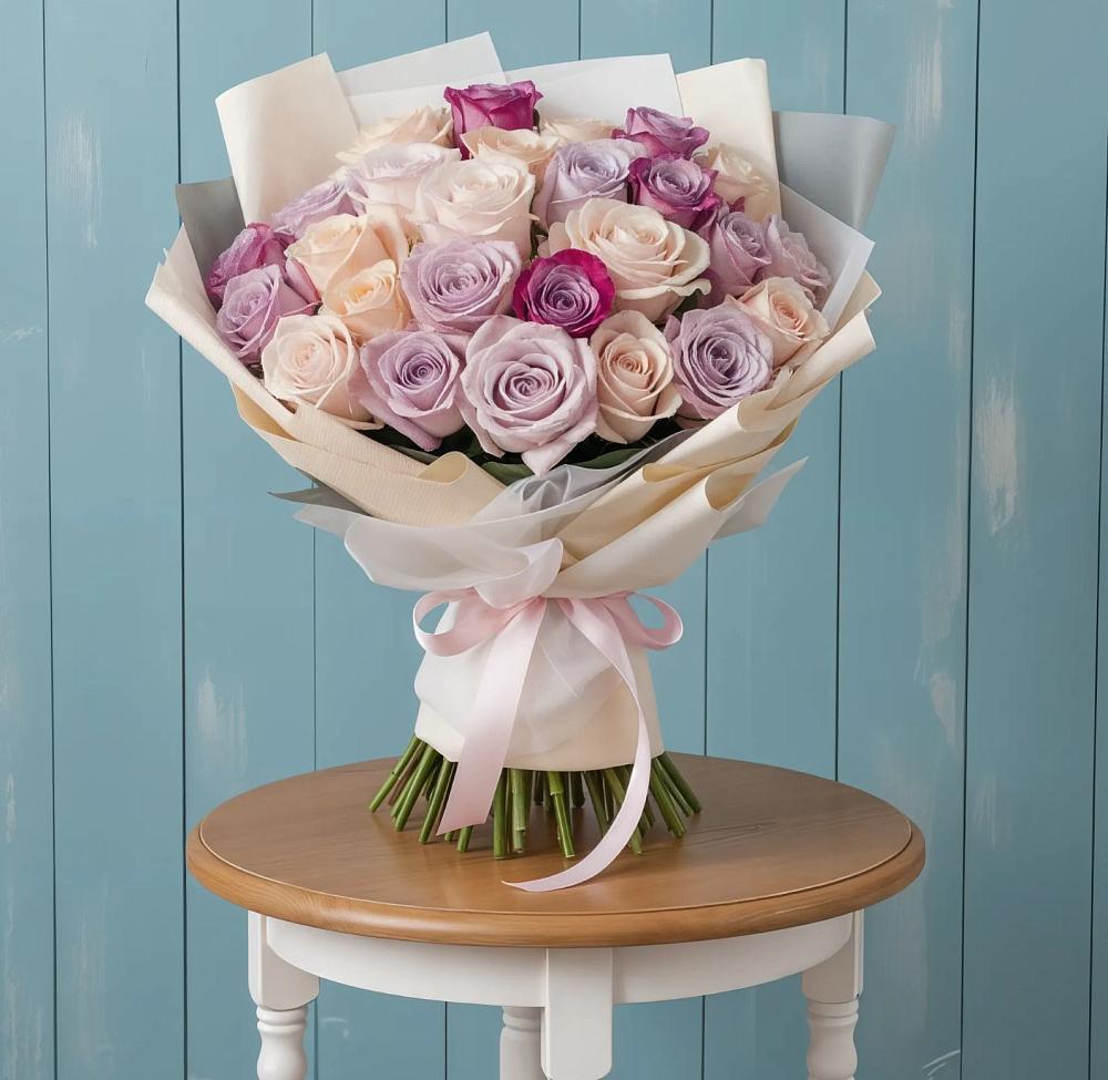 Букет цветов из: Розы в Красном Октябре Ставропольского края