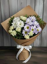 Букет цветов из:  Хризантемы и Розы в Красном Октябре Ставропольского края