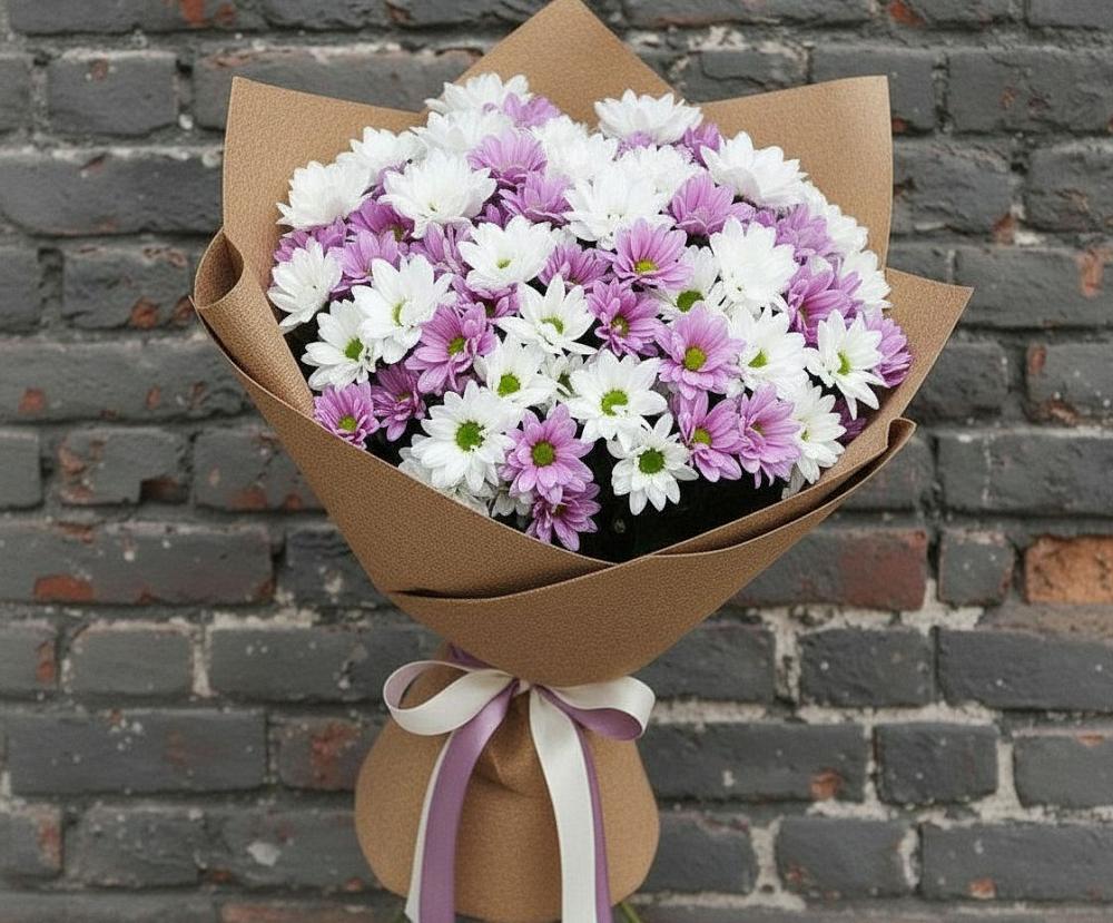 Букет цветов из: Хризантемы в Красном Октябре Ставропольского края