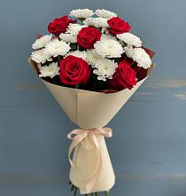 Букет цветов из:  Розы и Хризантемы в Красном Октябре Ставропольского края