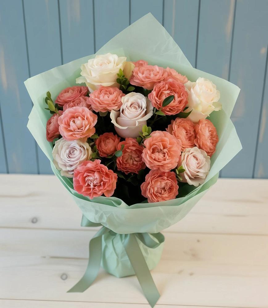 Букет цветов из: Розы в Красном Октябре Ставропольского края