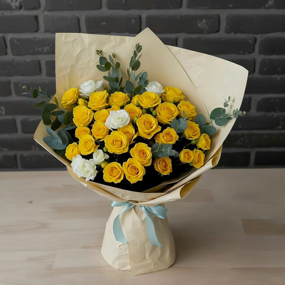 Букет цветов из: Розы в Красном Октябре Ставропольского края