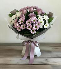 Букет цветов из:  Хризантемы и Розы в Красном Октябре Ставропольского края
